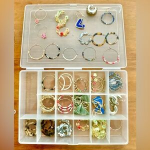 LOT NEW 38 Pairs of Earring Colorful Tassel Hoop Acrylic Wholesale Retail Resale